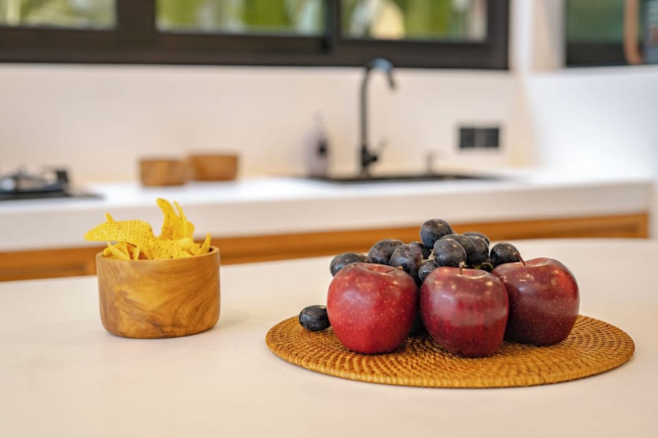 Villa, 1 Bedroom, Private Pool, Pool View | Private kitchen | Fridge, microwave, coffee/tea maker, cookware/dishes/utensils