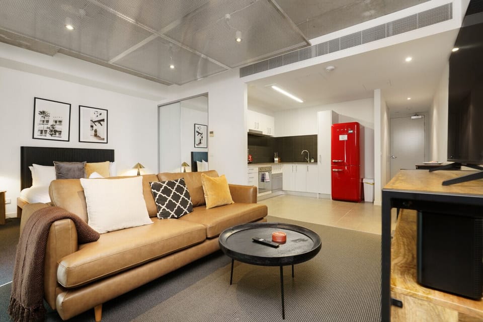 Stretch out and unwind — the inviting living area is perfect for relaxing after a day out.