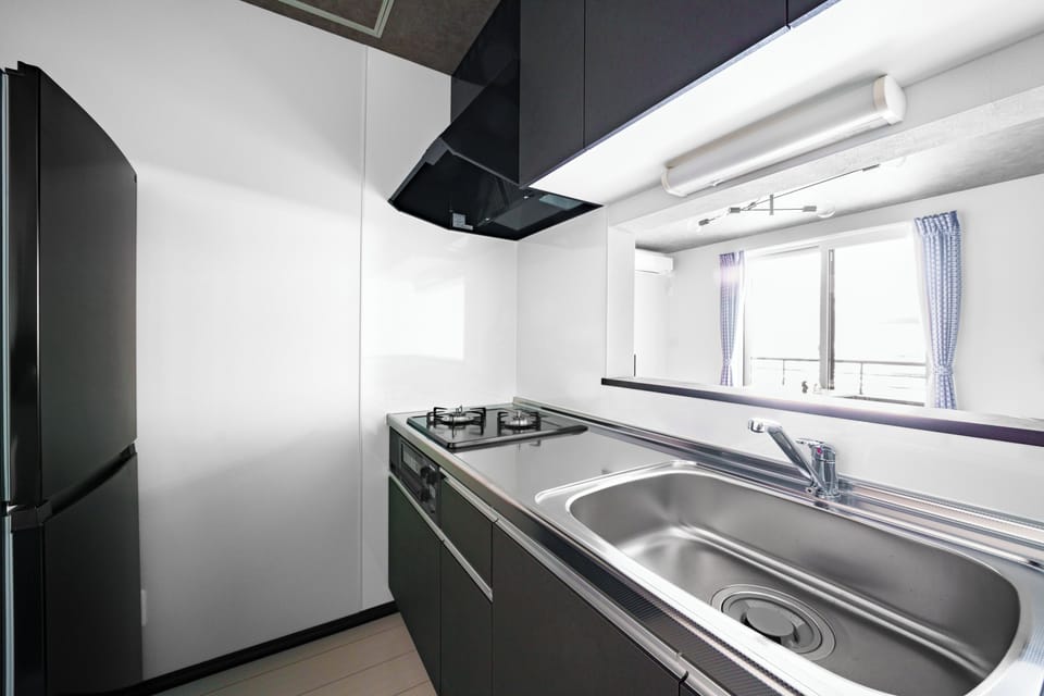 Apartment | Private kitchen | Fridge, microwave, stovetop, rice cooker