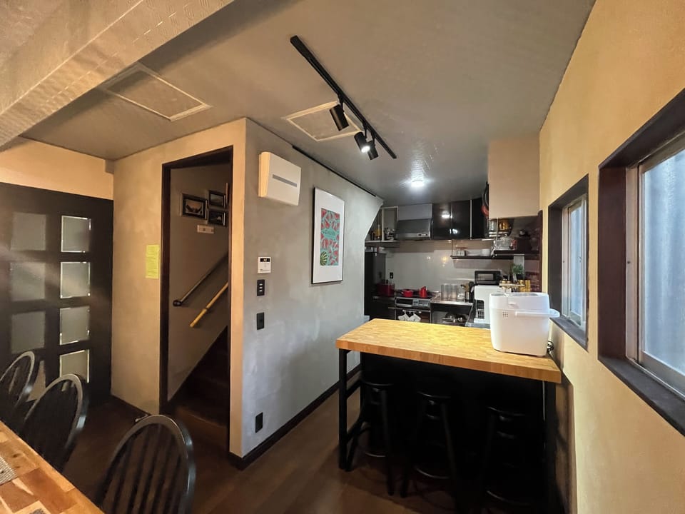 Shared fridge, shared microwave, cleaning supplies