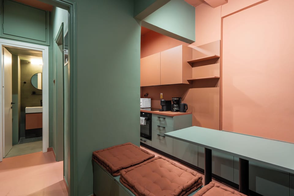 Design Apartment, Kitchen | Private kitchen | Fridge, microwave, oven, stovetop