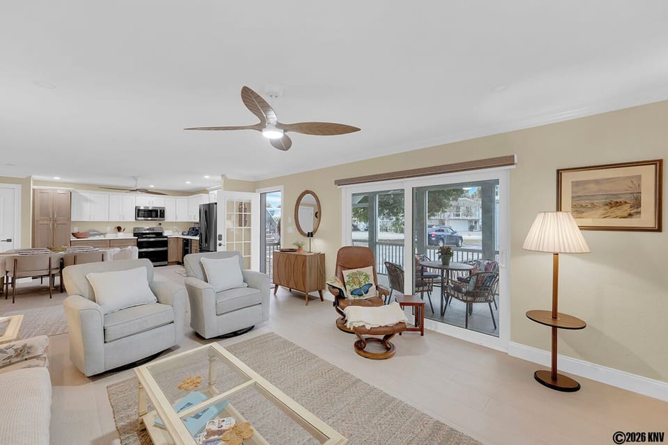 Tile Floors and comfortable furniture welcome you, your family and your pet dog (with owner approval)