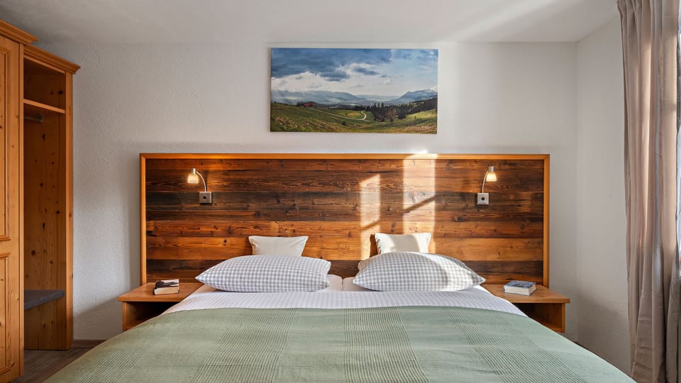 Classic Double Room, Mountain View | Down comforters, laptop workspace, blackout drapes, soundproofing