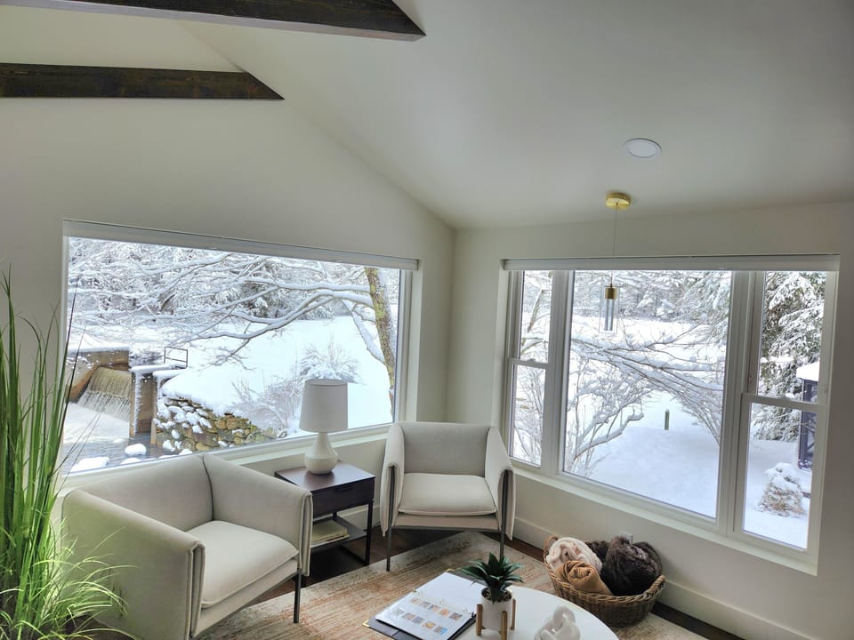 Cozy corner and picturesque landscape 