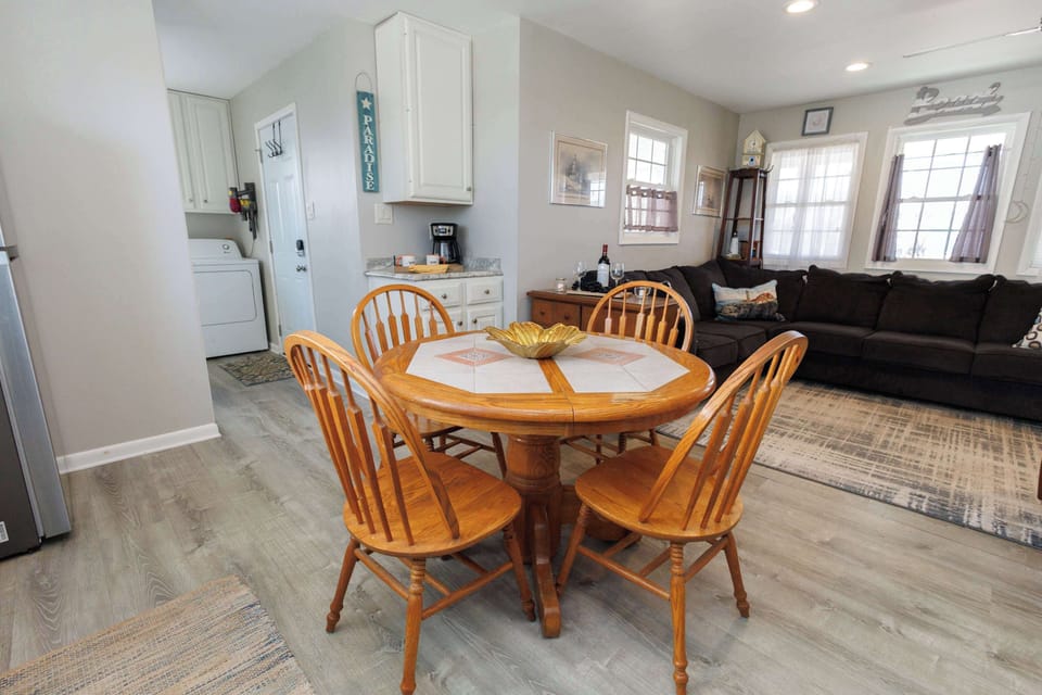 Open kitchen and dining area designed for comfort and convenience.