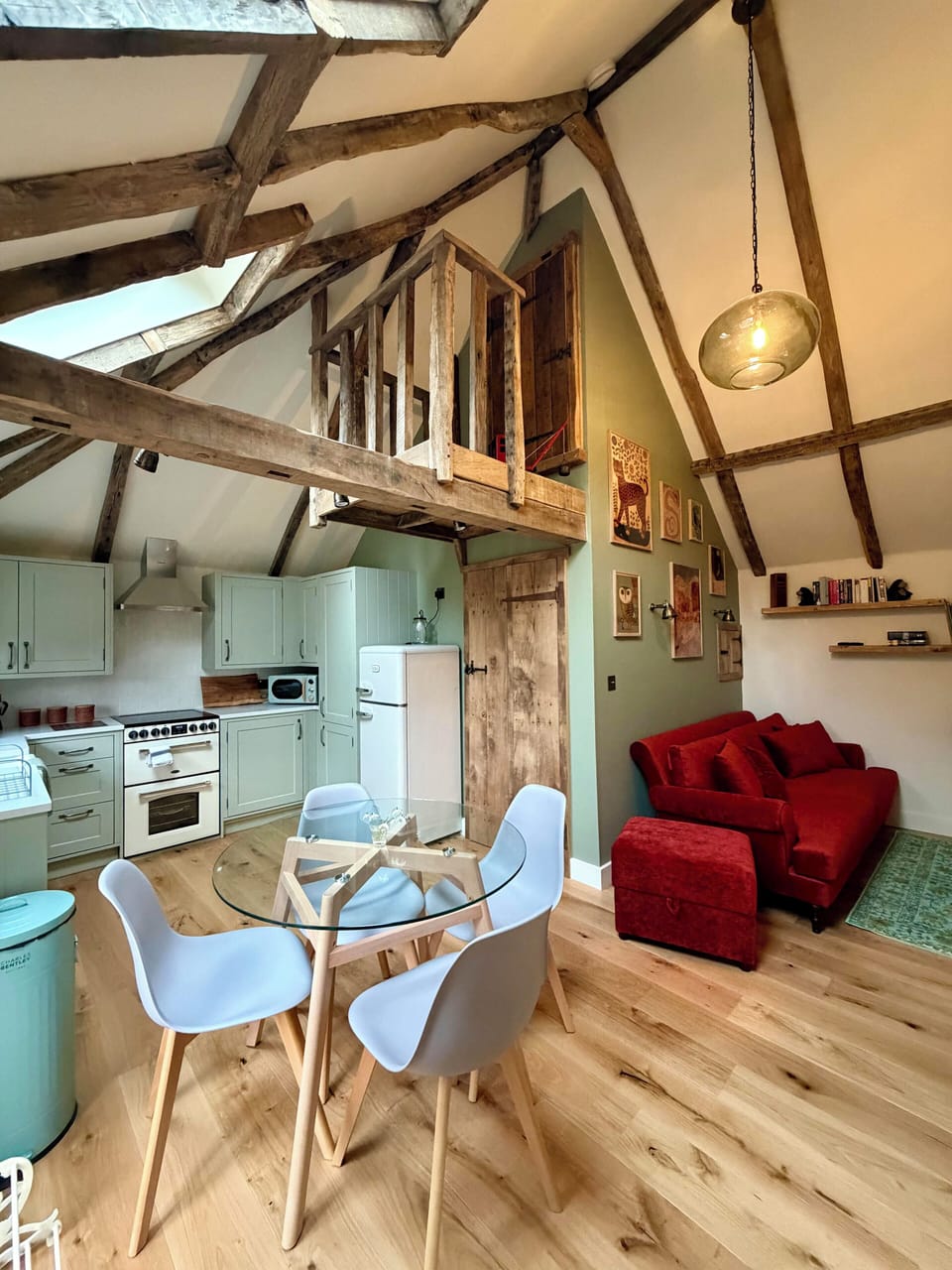 Dine under the skylights that open and close at the press of a button. 