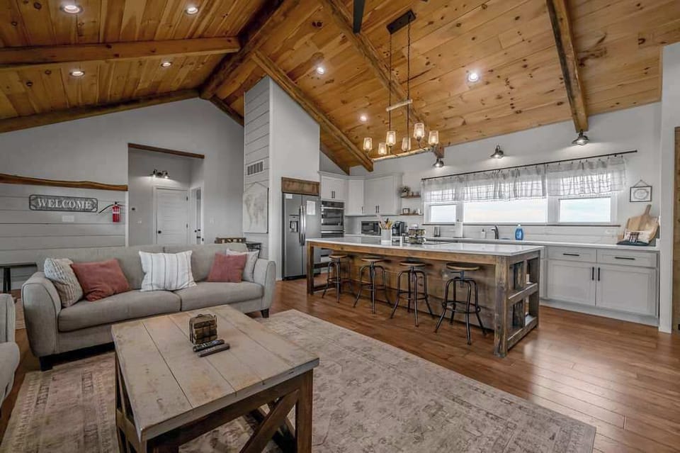 This spacious open-concept design brings everyone together to cook, dine, and relax all in one place.