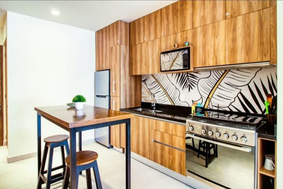 Cocina completamente equipada.