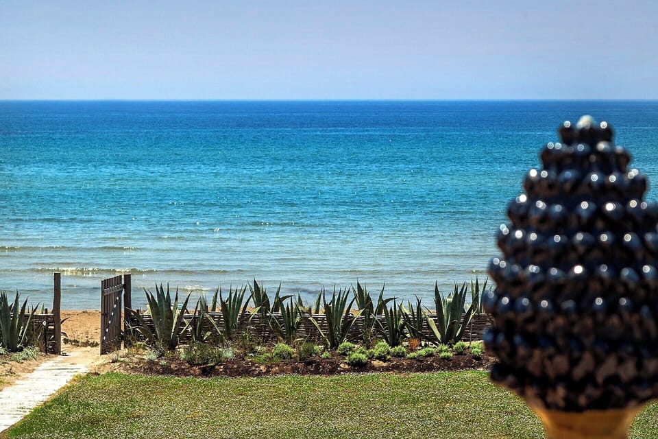 Views out to sea from the roof-top terrace.