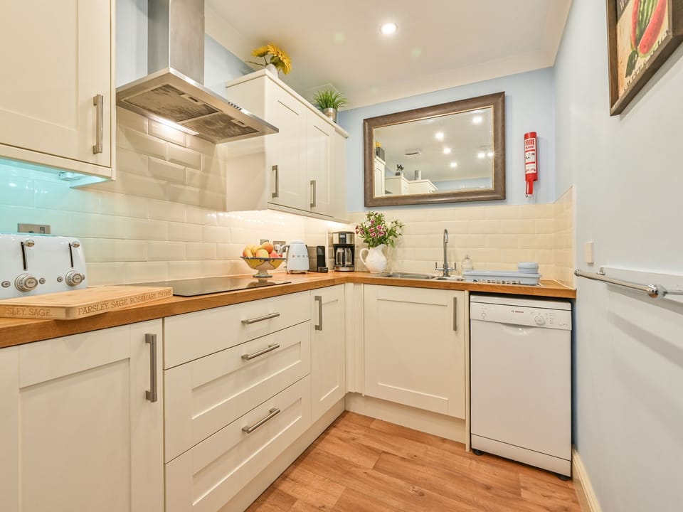Fridge, microwave, dishwasher, toaster