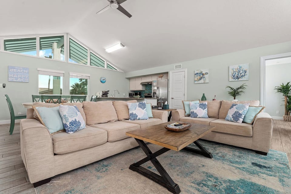 Comfortable seating, perfect for conversation or movie nights.