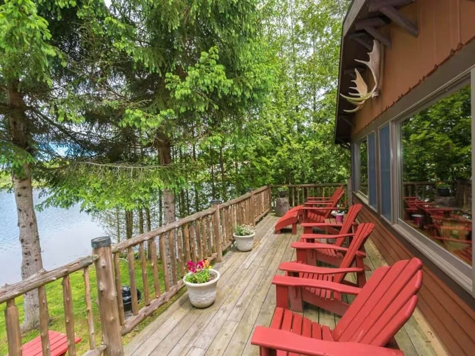 Deck overlooking Lake Colby