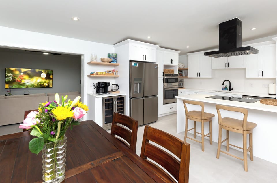 Kitchen equipped with a Keurig K-Duo coffee maker