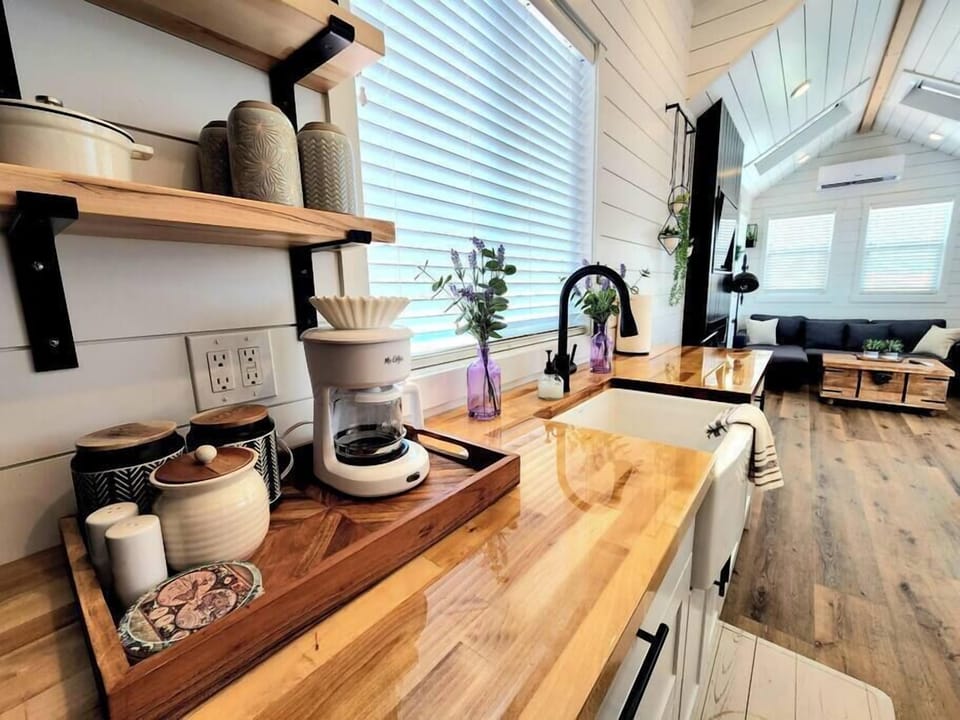 Enjoy a warm cup of coffee with views of the red rocks curled up in the living room with the fireplace lit or outside with the firepit