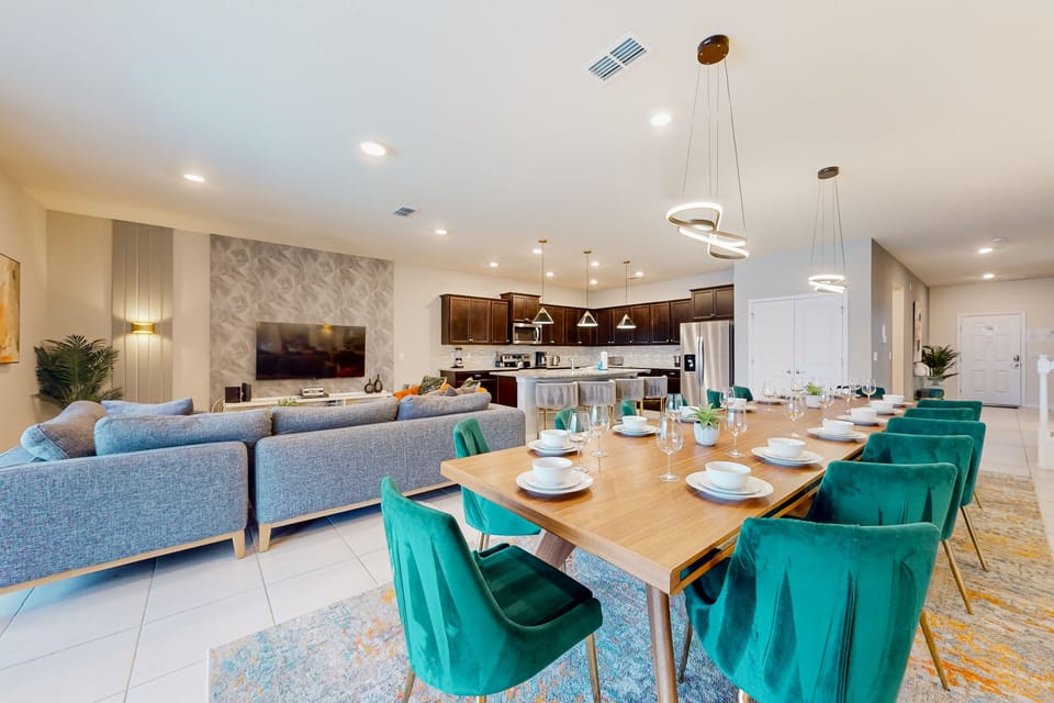 Dining table seats 14