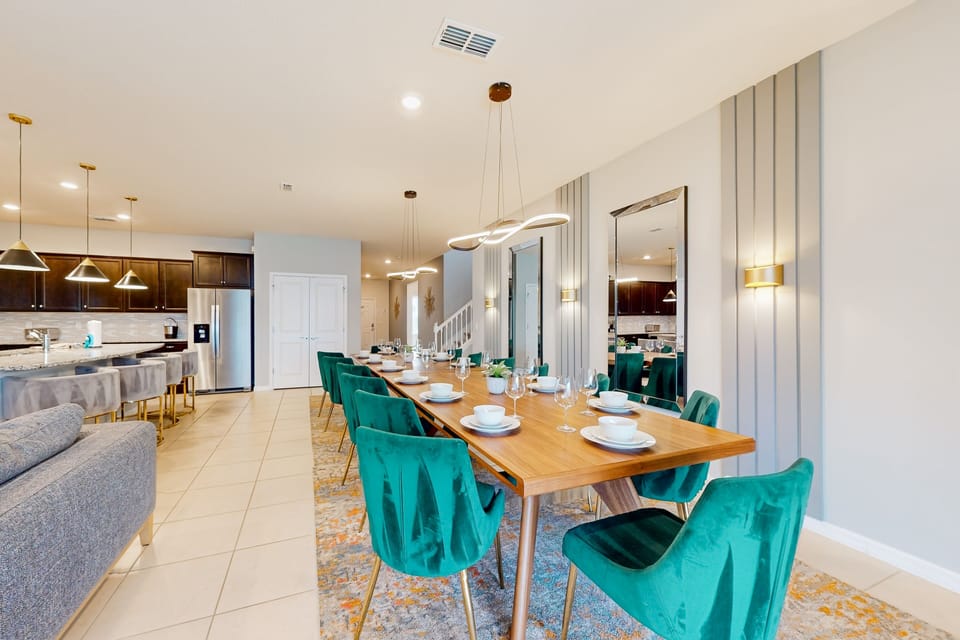 Dining table seats 14