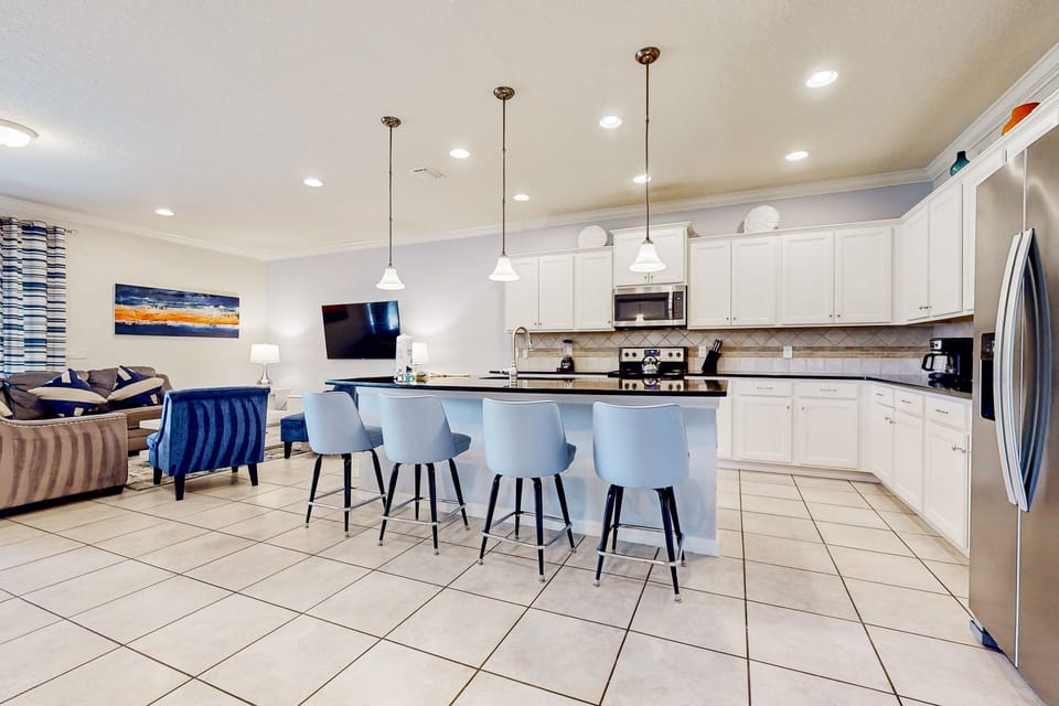 Kitchen island with seating for 4