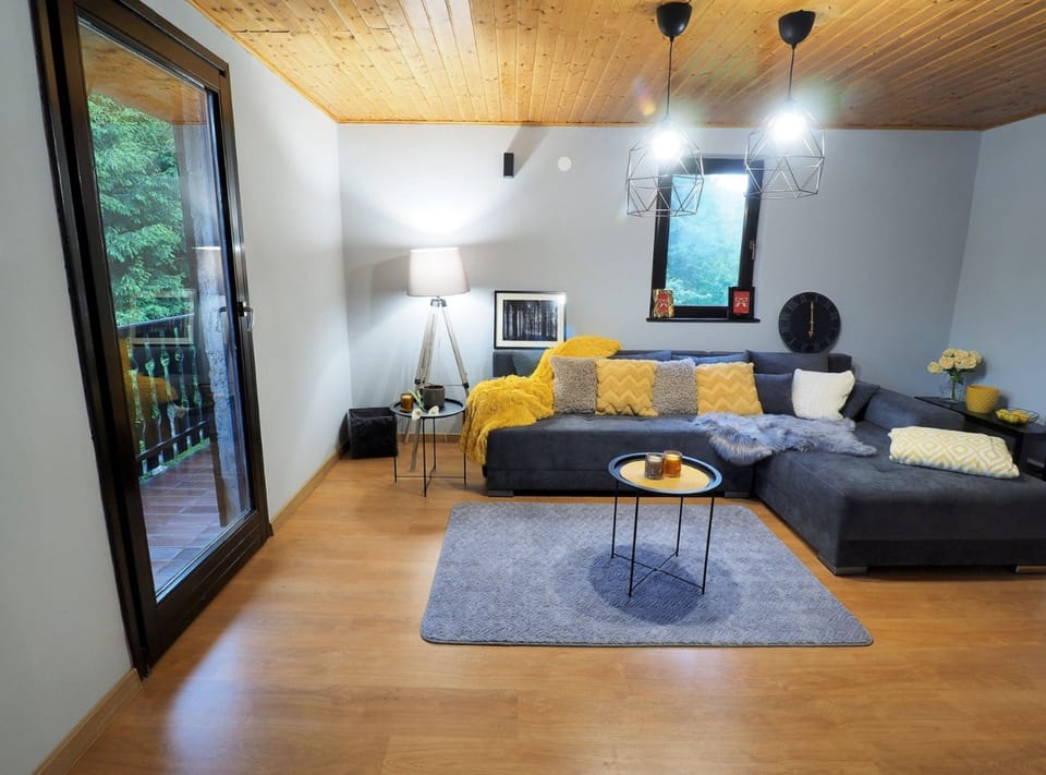 Apartment (Two Bedroom Apartment with Balcony an) | Living room | 32-inch flat-screen TV with cable channels