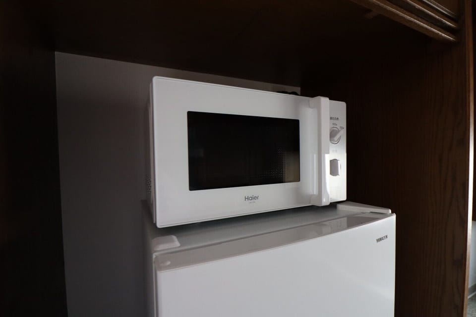 Apartment | Private kitchen | Full-size fridge, microwave, stovetop, electric kettle