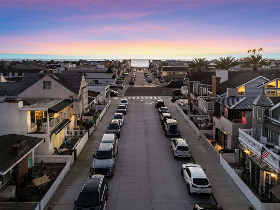 Neighborhood view—located just a block from the beach.