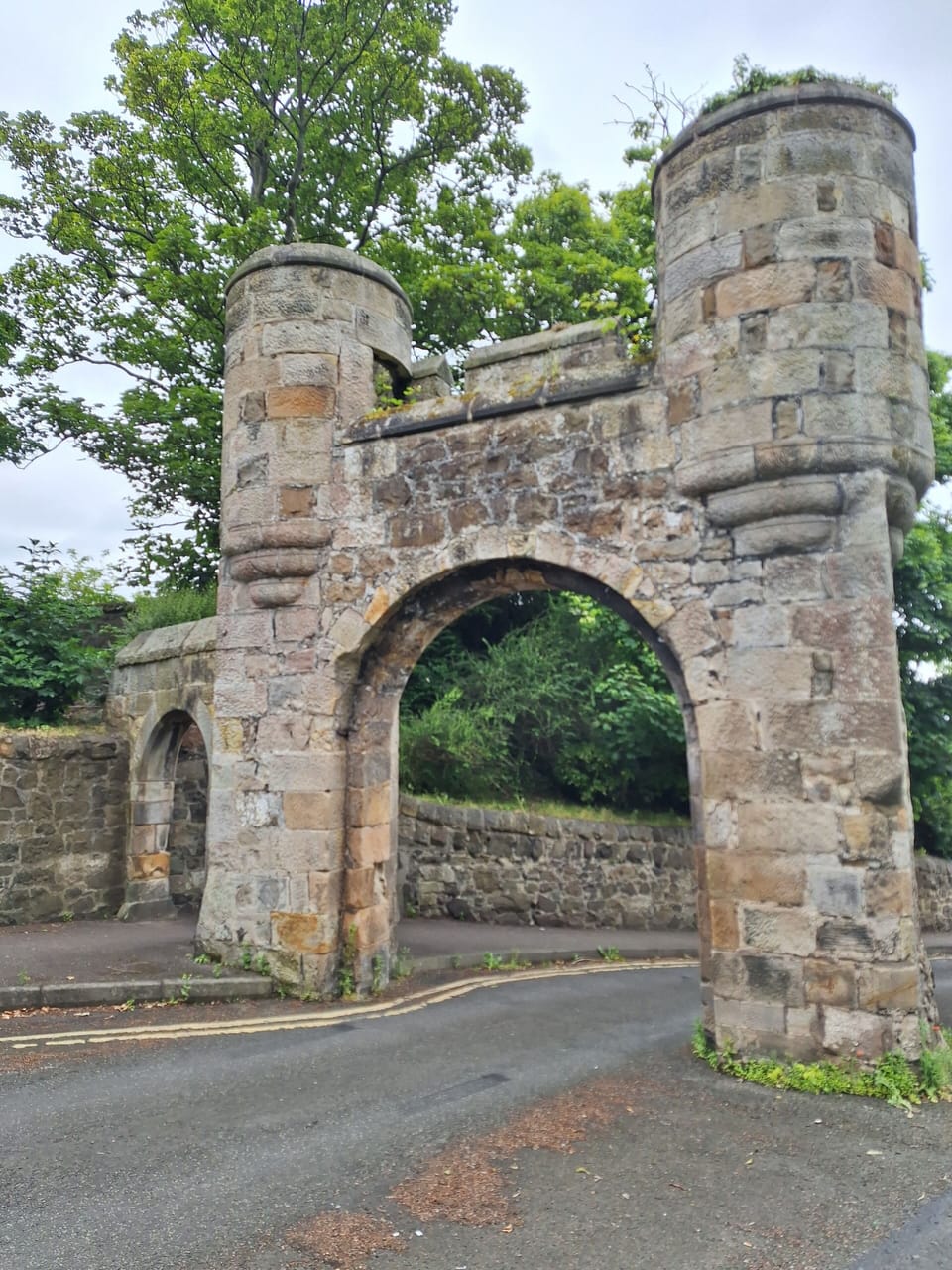 Gateway to Rossend Castle - 2 minutes walk away