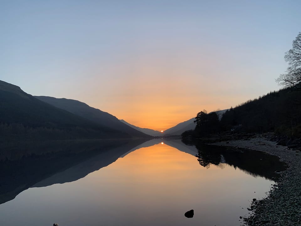 sunset from the shores of loch Voil