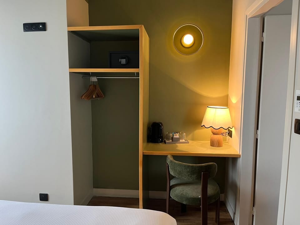 Standard Double Room | Minibar, in-room safe, desk, blackout drapes