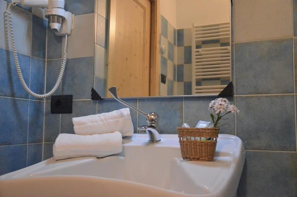 Double Room, Lake View | Bathroom | Shower, hair dryer, towels, soap
