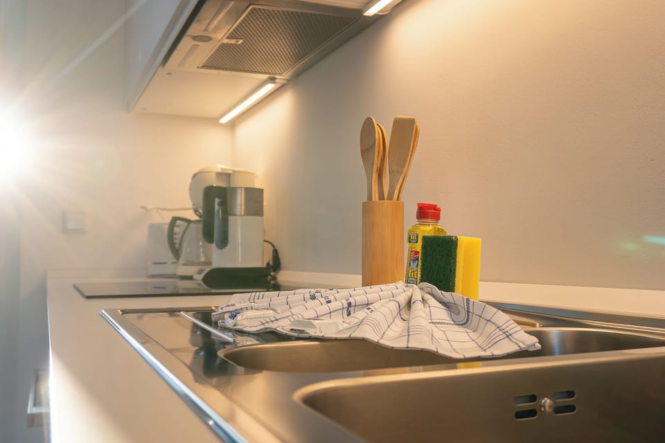 Deluxe Apartment, Balcony, Garden View | Private kitchen | Fridge, oven, stovetop, dishwasher