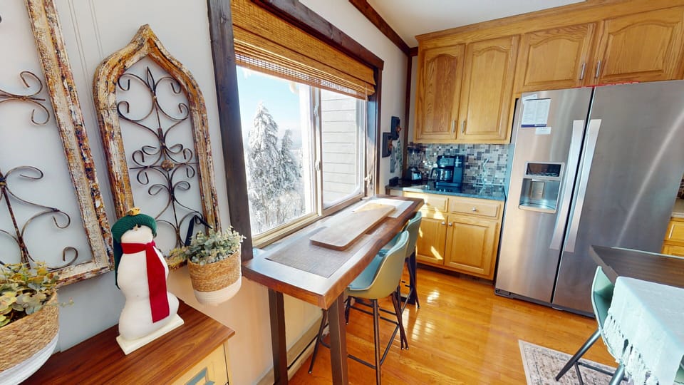 Indoors, Hardwood, Appliance, Refrigerator, Furniture