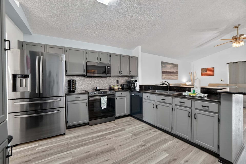 Indoors, Kitchen, Appliance, Refrigerator, Ceiling Fan
