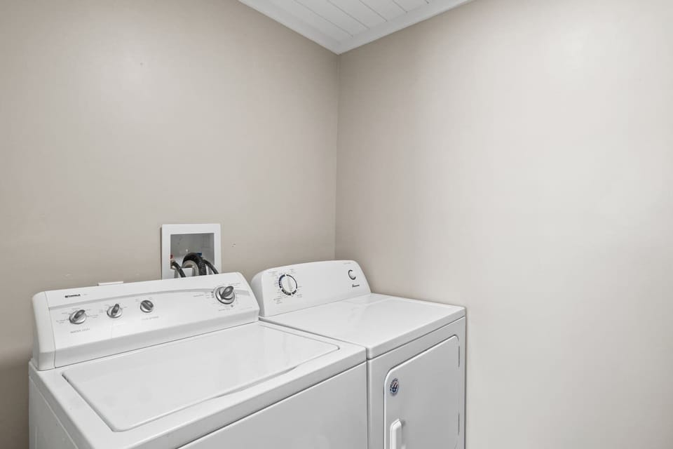Laundry room right off the living room