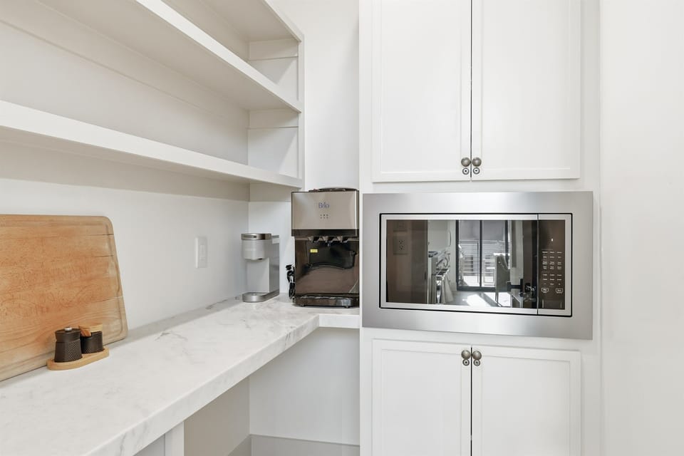 Bring your own pods/ Microwave in pantry area