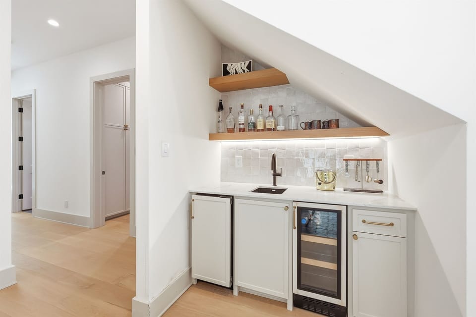 Wet Bar under the stairs 