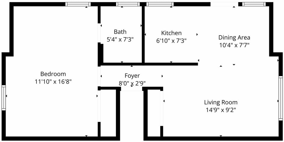 Floorplan for Upper Level Unit 1