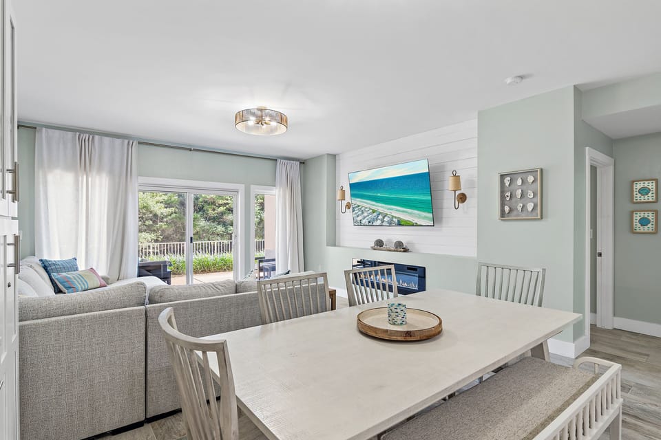 Dinning Room with seating for 6 at Tops'l 106!