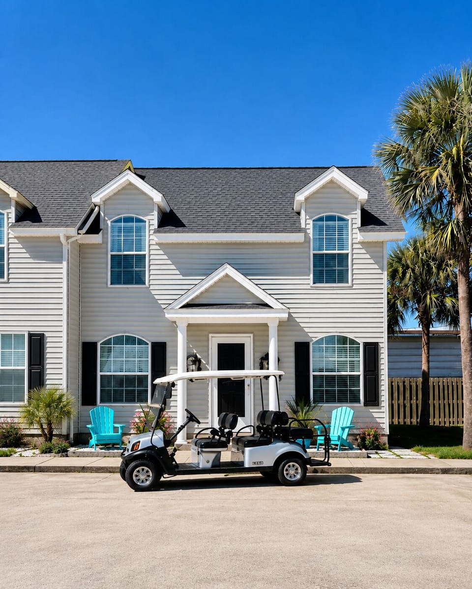 House with Golf Cart