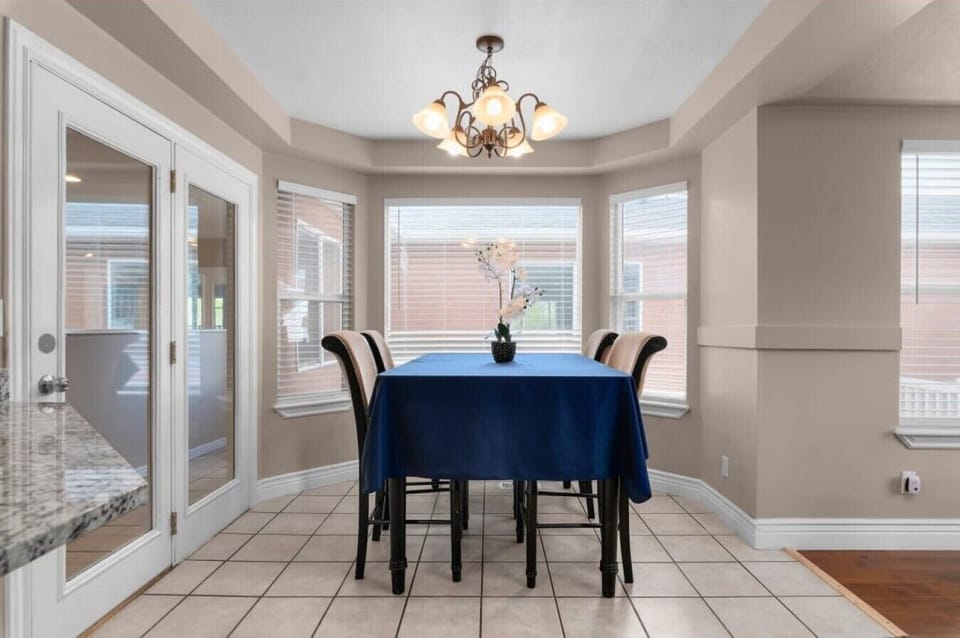 Breakfast Nook | Dining Table | Glass Doors & Bay Windows