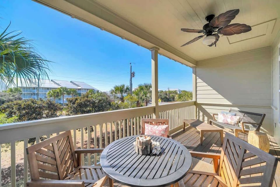 Enjoy Gulf views from the private porch.