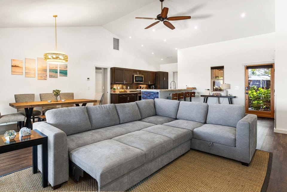 Living Room Couch Pulls Out for Extra Sleeping Accommodations
