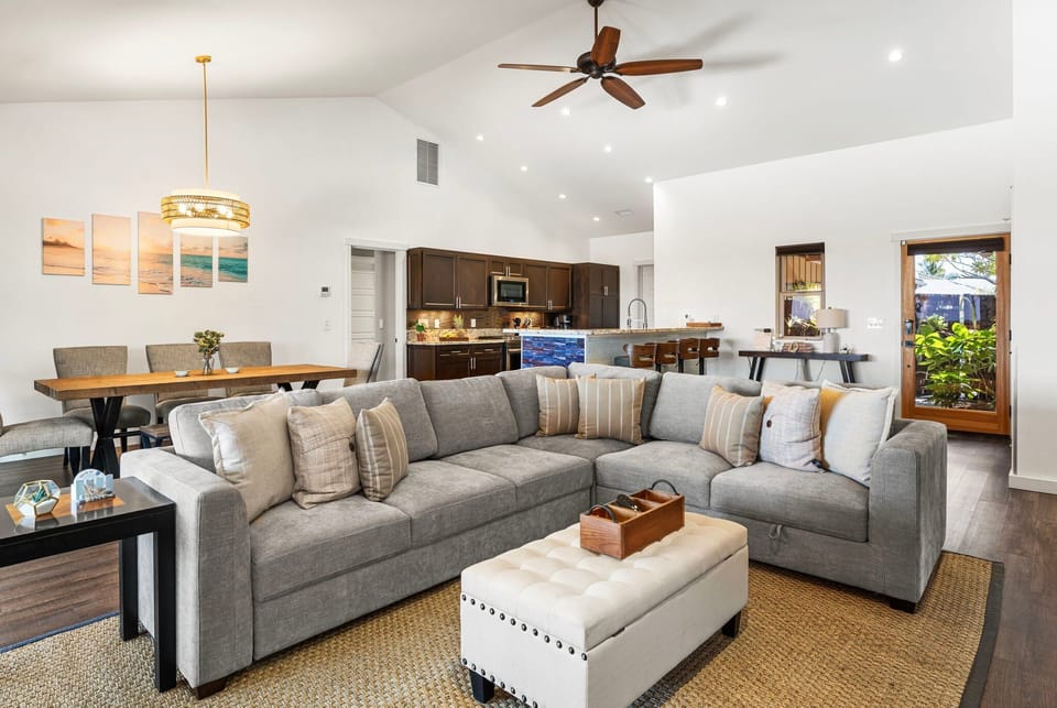 Open Living Featuring Large Sectional Sofa
