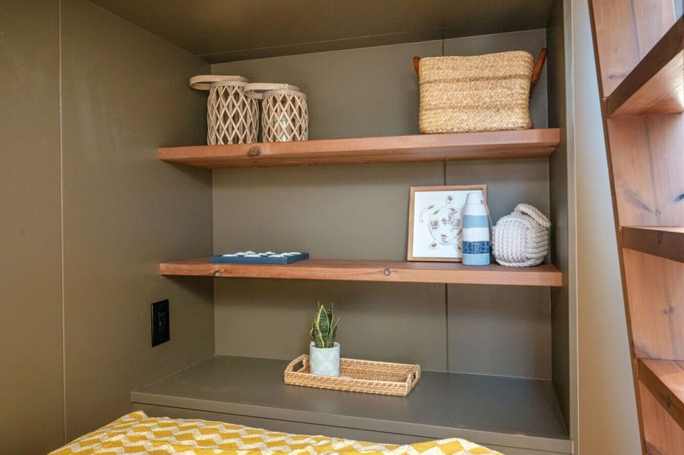 Spacious twin bunk beds, perfect for friends or family to share