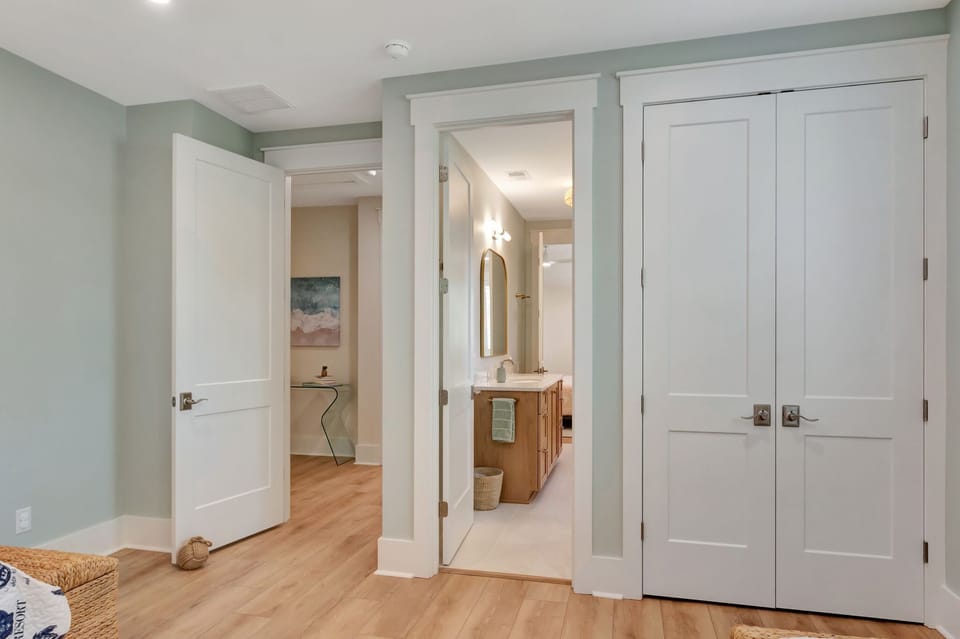 You will love the amount of floor space in this room and the attached bathroom. 