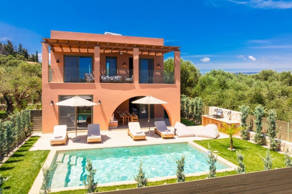 Aerial view of villa