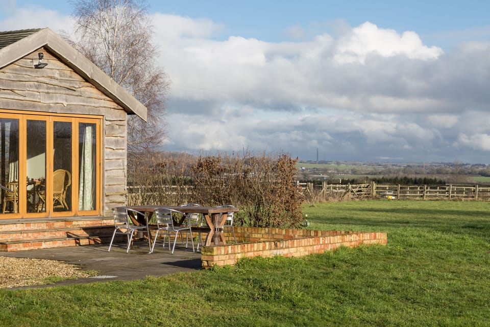 Terrace surrounded by miles of countryside
