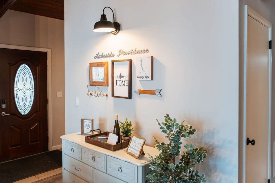 A warm welcome awaits with house information and helpful details for your stay.