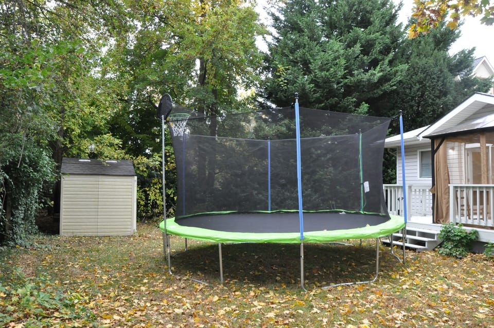 16 foot trampoline suitable for adults and children
