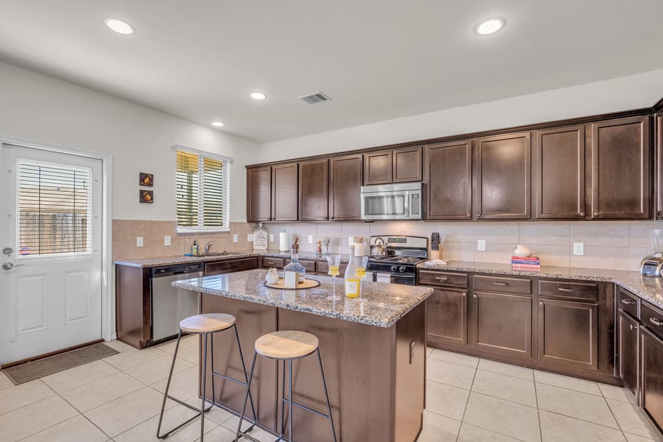 Our Full Kitchen with Island with seating for two