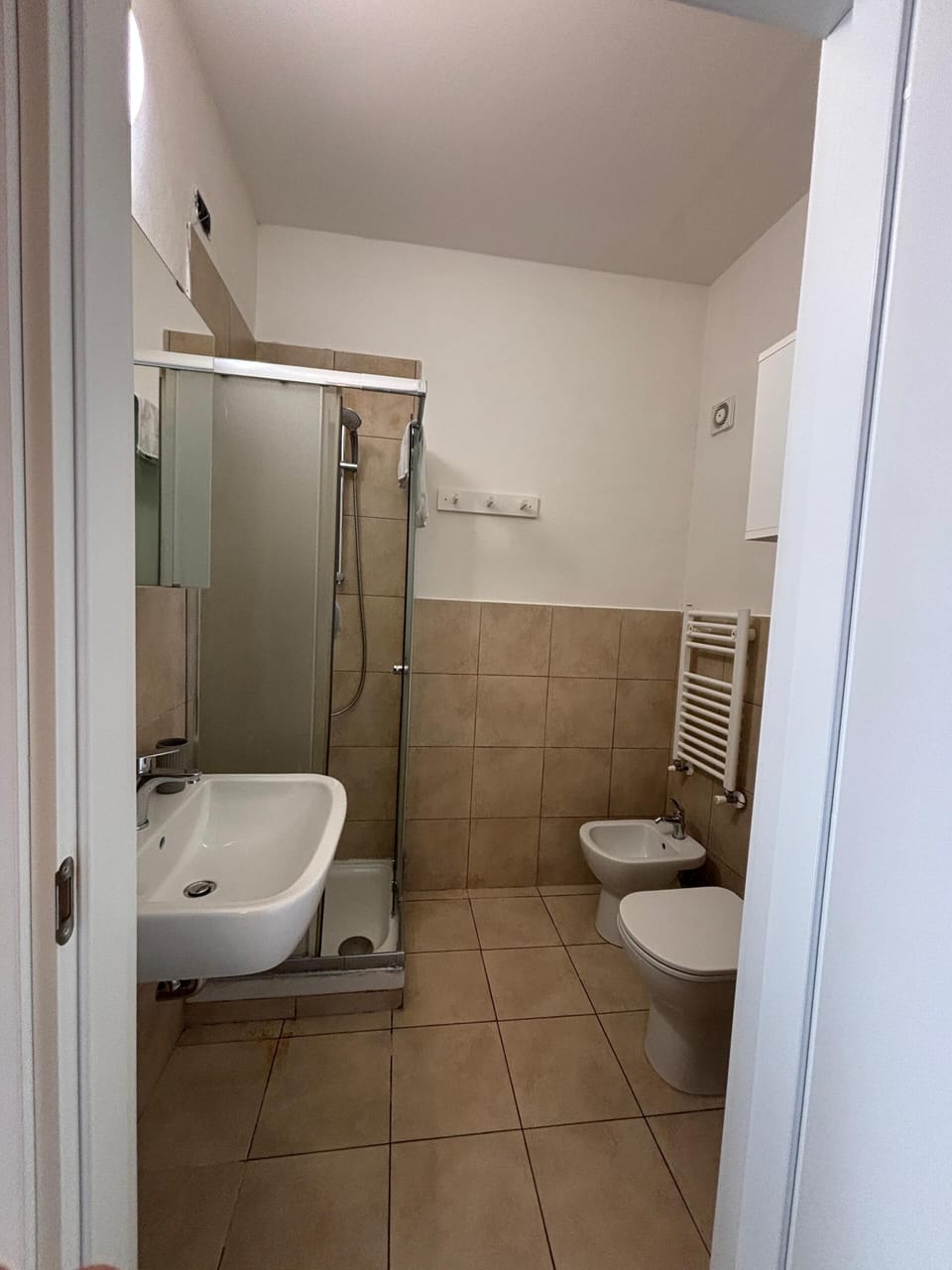 Hair dryer, soap, toilet paper