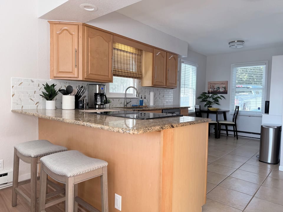 Quaint kitchen for cooking and conversation